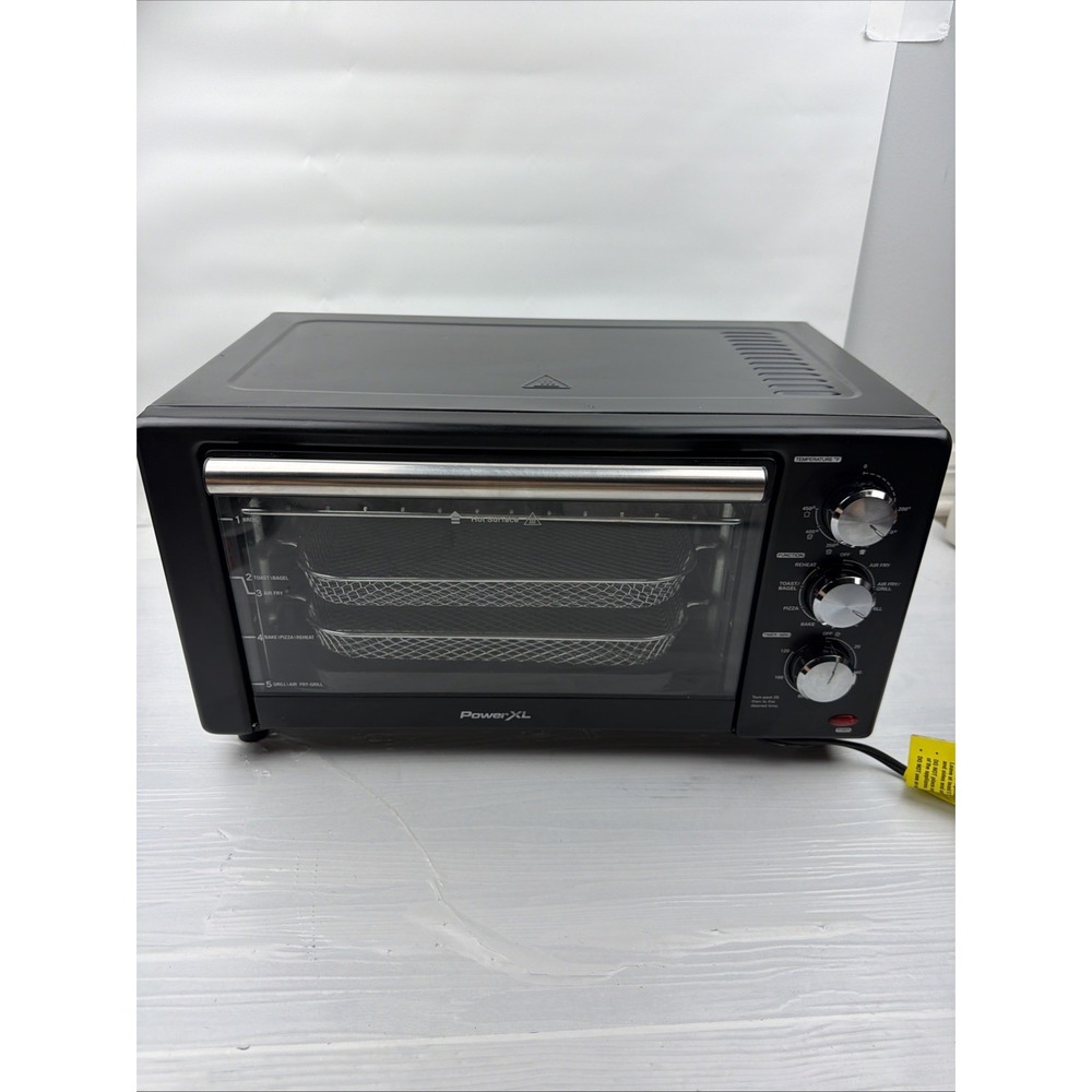 PowerXL Air Fryer Grill B-AFO-002G Black 8-in-1 Countertop Oven Rotisserie 1500W